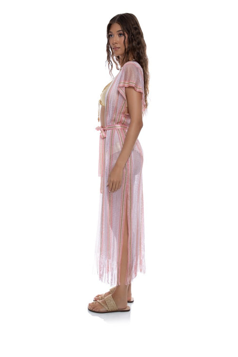 Luli Fama Ethereal Queen Short Caftan